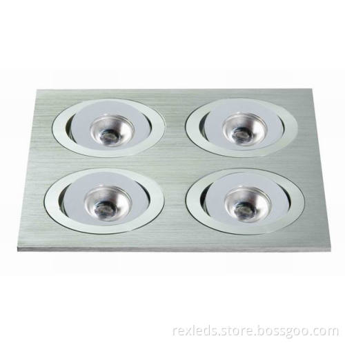 Rex-d009 4w / 12w Led Down Light Fixtures, 4000-4500k 520lm Recess Led Light For Exhibition